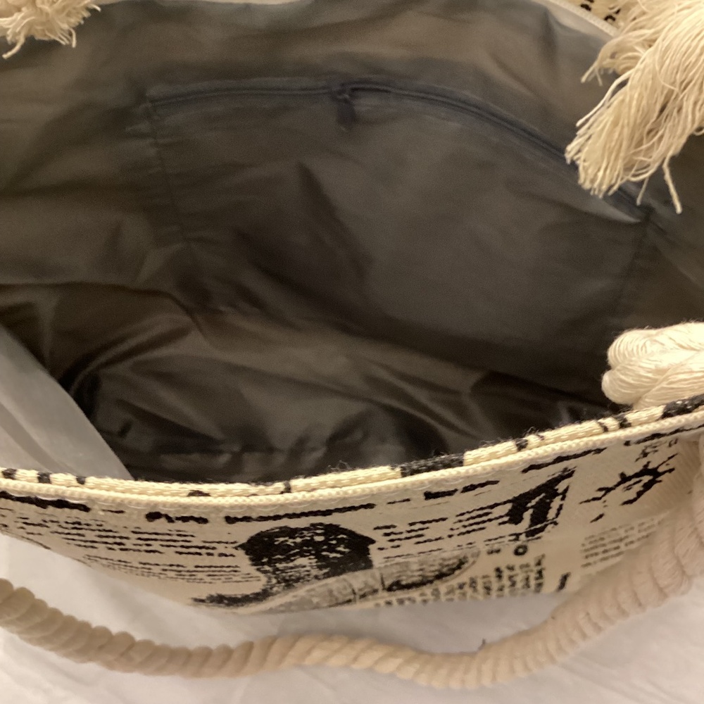 Canvas Tote Bag (Color: Vintage Print) - Picture 2 of 3
